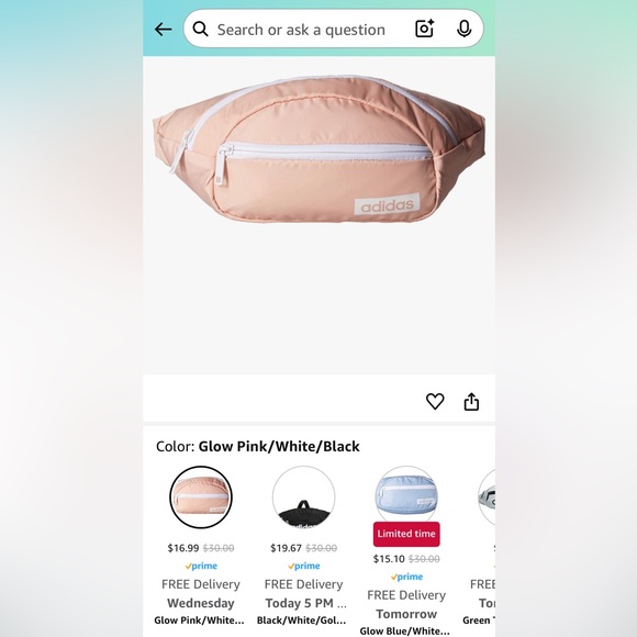 Adidas Blush Core waist pack Fanny pack - Picture 7 of 8